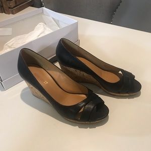 Black Nine West Jelica Pump Wedge Like new